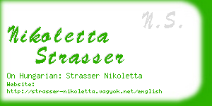 nikoletta strasser business card
